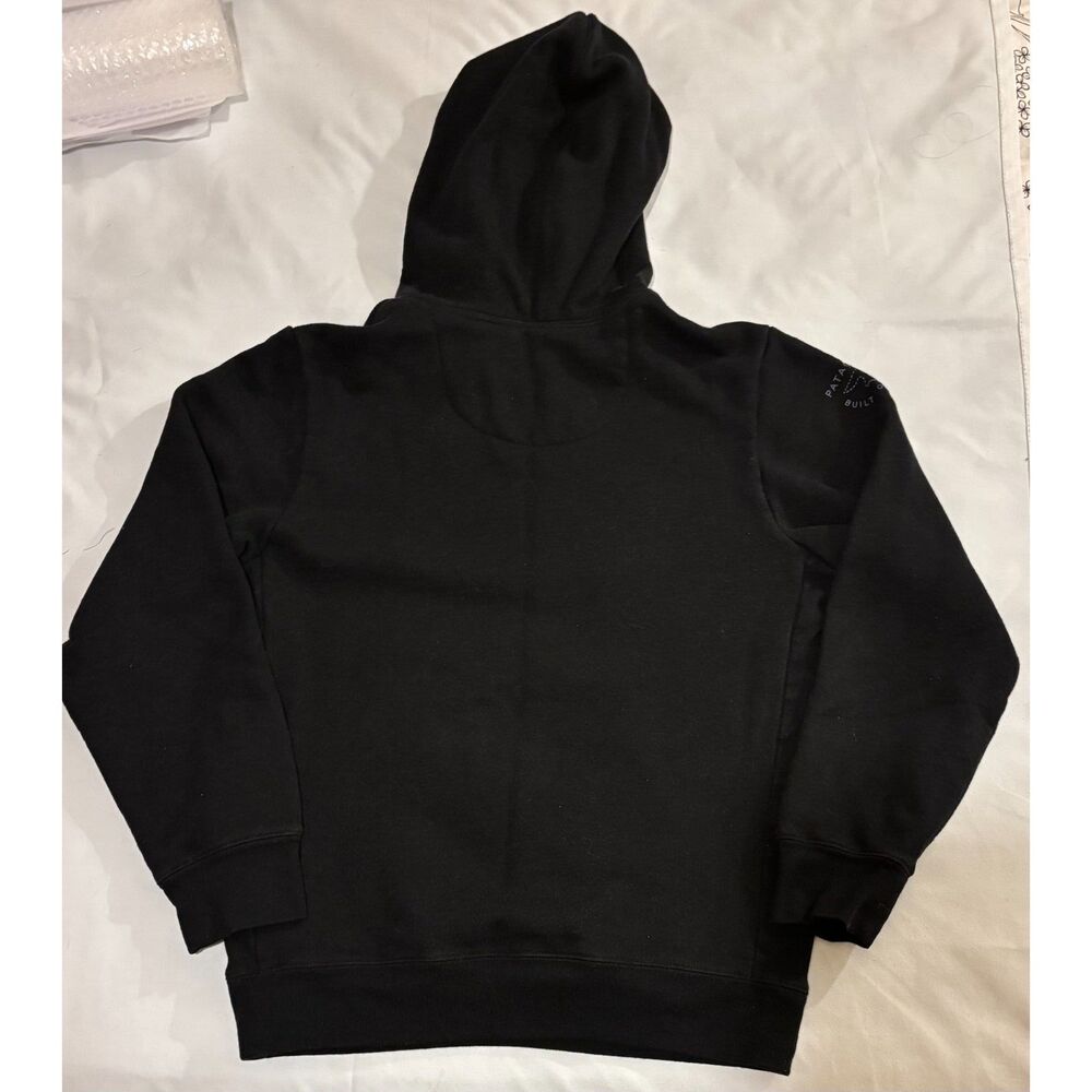 PATAGONIA Hoodie Men XS Forge Mark Uprisal Fleece Sweatshirt Pullover Black - Picture 3 of 8